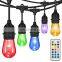 Colorful Outdoor Patio String Lights RGB Remote Control S14 LED Bulbs RGB LED String Light