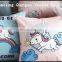 Custom Cartoon Unicorn Printed Linen/Cotton Linen Pillow case cover