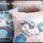 Custom cute unicorn velvet throw pillow case