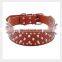 Mushroom Rivet Pet Leather Collar Leather Leash Training Dog Rope Pet Neck Chain Pet Supplies