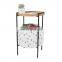 Customized Newest Design Home storage metal round Tea table with wooden lid