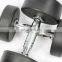 AR01  Low Price Weight Black Fixed Rubber custom Dumbbell