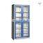 Chemical laboratory steel cabinet with glass door storage cabinet used for Hospital