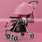 Wholesale High Quality Baby Stroller Aluminum Alloy Frame Linen Canopy Baby Pram Factory Price