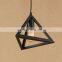 Triangle Design Metal Pendant Light Restaurant Vintage Hanging Lamps