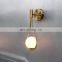 Nordic Modern Wall Lamp Glass Lampshade Metal Bedside Lamp