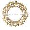 gold butterfly round antique wall mirror