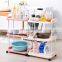 Easy Slid Home Multifunction Foldable Sort Out Washbasin PP Plastic Organizer Laundry Room Bathroom Storage Rack with Wheels