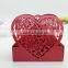 Party Decoration Red Elegant Laser Cut Heart Candy Box Wedding Invitation