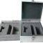 Silver Aluminum instrument case with plush lining