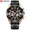 CURREN 8361 Big Gold Stainless Steel Watch Men Japan Analog Quartz Waterproof Calendar Business Watches For Men