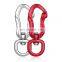 JRSGS Self Swivel Rock Climbing Carabiner Aviation Aluminum Dog Leash Carabiners Auto Locking 4KN Swivel Snap Hook 7801D3TN