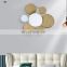 Creative Design Luxury Modern Home Large Wall Decor Round Mirror Comb Art Gold Metal Wall Decoration
