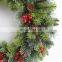 Amazon Hot Sold Ornaments Gift Handmade Wreath Front Door Decoration Xmas Large Wholesale Artificial Christmas Wreaths