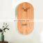 Multifunctional Eco Friendly 100% Natural Bamboo Oval Tide And Singing Bowl Analog Wall Clock