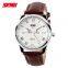 skmei 9058 couple fashion quartz watch custom logo watch business luxury genuine leather band