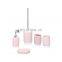 luxury Family Creative Dots Accessories Complete Set Vanity Countertop Accessory Set Includes Soap Dish Lotion Dispenser Tumbler