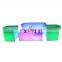 Luminous plastic sofa led glow event couch illuminated love seat set led bar furniture glow club chair