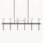 Modern Simple Luxury Gold Brass LED Chandelier Creative Rectangular Home Office & Dining/Living Room Lighting