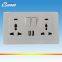146 Double Type 3pin universal Socket with Type C USB