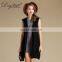 100% Cashmere Women's Sleeveless Hooded Cardigan Sweater Knitted Long Anti-Wrinkle Autumn High Street OEM Service Available