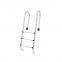 High Quality SS Steel Frame 4-Step Ladder for above Ground Swimming Pool with Non-Slip Plastic Steps