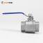 [RUOTENG]  SS304 316 Stainless Steel Handle with Locking Internal Thread BSPP BSPT NPT 2PC Ball Valve