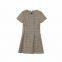 Summer new European and American style round neck slim fit and slimming houndstooth dress
