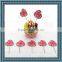 Hot Sale Party Gift Banner Flag Style Cupcake Wrapper Cake Picks Toppers