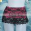 Europe fuschia hot mini skirt panty | pink black string bikini