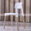 Colorful Modern Outdoor Plastic Chair With Wood Legs Plastic Office Chair Simple Chair Plastic                        
                                                Quality Choice
