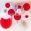 Party supplies Pink and Red hanging decoration 14" Paper honeycomb balls                        
                                                Quality Choice