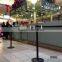 Retractable Black Tensabarrier Post for Queuing Stanchion