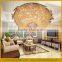 Contemporary champaign gold color crystal ceiling light and Nice K9 crystal chain chandelier for hotel