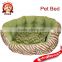 Deluxe Plush Brown & Green Zebra Dog Cat Pet Cuddler Bed Pillow Cushion Mat NEW