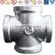 Crosses banded equal malleable iron cast iron pipe fitting 180