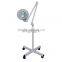 Pro 5X Diopter Rolling Stand Magnifying Lamp Beauty Tattoo Magnifier Adjustable