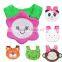 cheap and high quality baby bib/colorful and cute plush baby animal bib/promotional baby bib