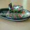 military painted toys boats