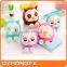 Creative cartoon cute owl magnetic phone holder , multi-function lazy piggy bank car phone holder