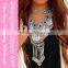 China Wholesale Circle Flower Multi Leaf Beads Pendant Chain fashion necklace