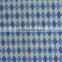 nylon lingerie fabric blue diamond checks on white polyester milk fiber Spandex print fabric