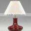 2015 Classic bedroom red table lamp/desk lamp with UL