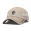 Unstructured baseball hat with custom logo stiched for wholesale