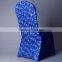 Blue cheap wedding spandex chair covers wholesale good quality ruffled chair cover