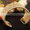 2016 silver stainless steel open cuff bangle bracelets for Women girls jewelry
