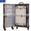 Wholesale High Quality Vintage Luggage Custom PU Leather Bag Trolley