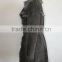 Fashion Ahead Tuscan Goat Fur Long Outer Wear Sheep Fur Coat With Irregular Collar And Belt