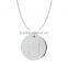 Silver/Brass in 14k White Gold or Rose Gold Collection in Italics Alphabet 'U' Customize Design Pendants