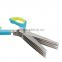 Soft handle kitchen 5 blade herb scissors